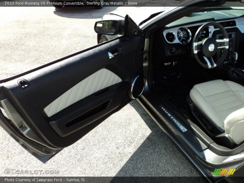 Sterling Gray Metallic / Stone 2013 Ford Mustang V6 Premium Convertible