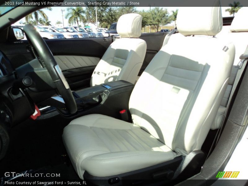 Sterling Gray Metallic / Stone 2013 Ford Mustang V6 Premium Convertible