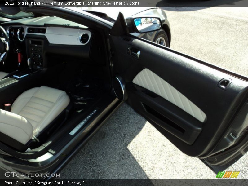 Sterling Gray Metallic / Stone 2013 Ford Mustang V6 Premium Convertible