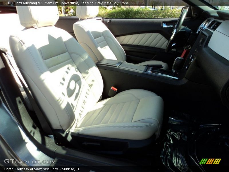 Sterling Gray Metallic / Stone 2013 Ford Mustang V6 Premium Convertible