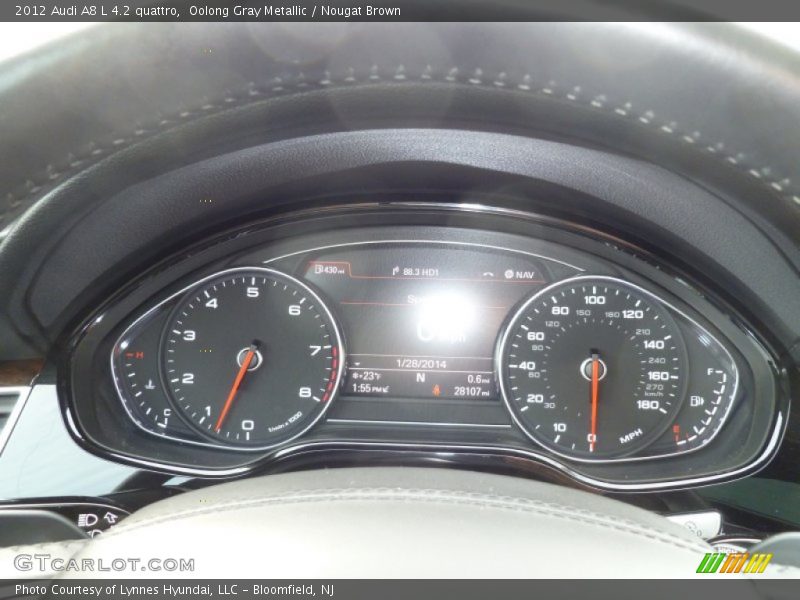 Oolong Gray Metallic / Nougat Brown 2012 Audi A8 L 4.2 quattro