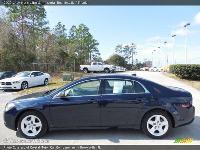 Imperial Blue Metallic / Titanium 2012 Chevrolet Malibu LS