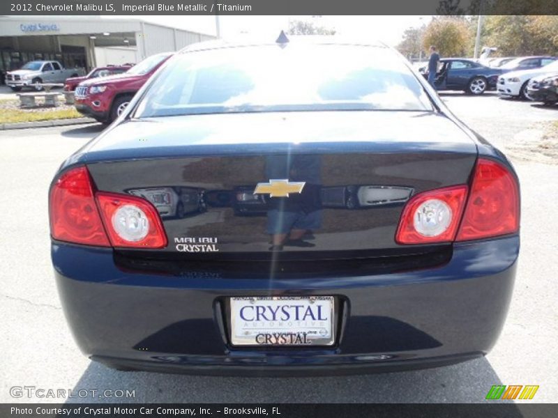 Imperial Blue Metallic / Titanium 2012 Chevrolet Malibu LS
