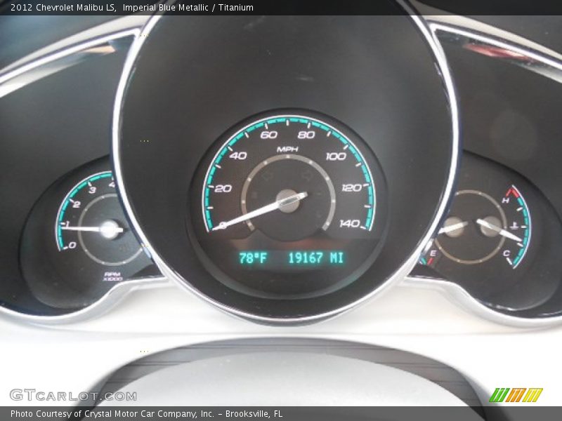 Imperial Blue Metallic / Titanium 2012 Chevrolet Malibu LS