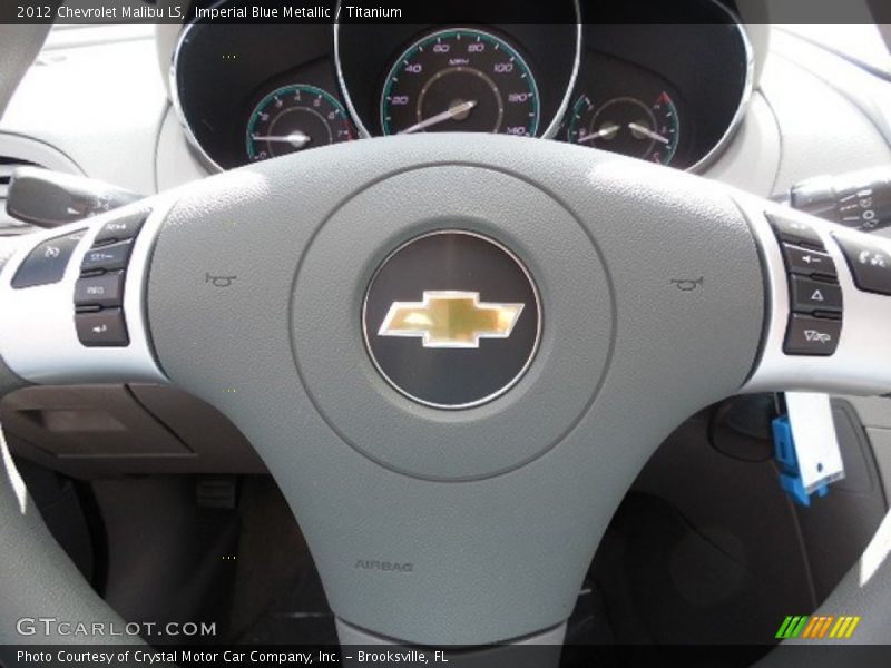 Imperial Blue Metallic / Titanium 2012 Chevrolet Malibu LS