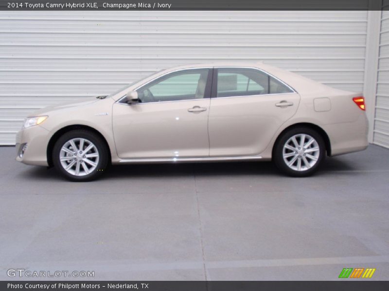 Champagne Mica / Ivory 2014 Toyota Camry Hybrid XLE