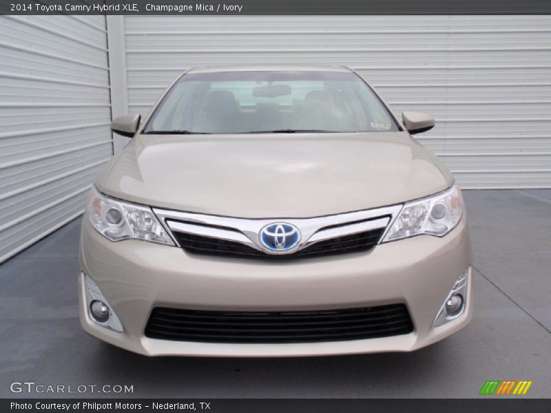 Champagne Mica / Ivory 2014 Toyota Camry Hybrid XLE
