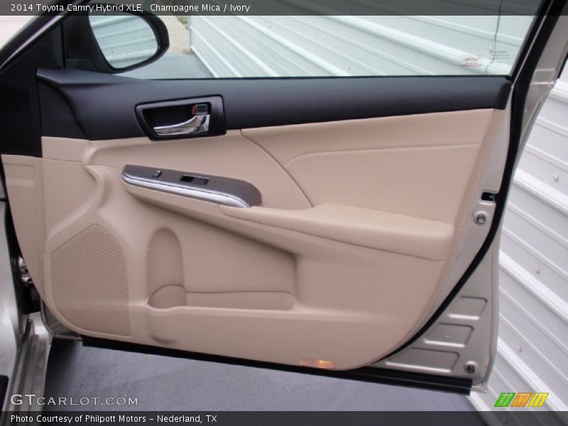 Champagne Mica / Ivory 2014 Toyota Camry Hybrid XLE