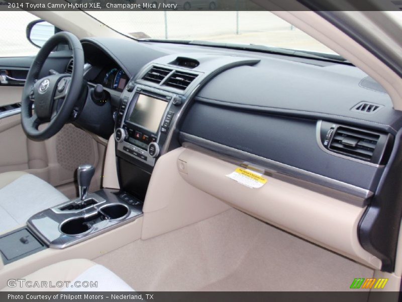 Champagne Mica / Ivory 2014 Toyota Camry Hybrid XLE