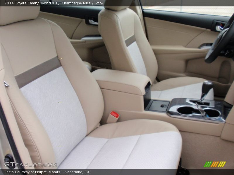 Champagne Mica / Ivory 2014 Toyota Camry Hybrid XLE