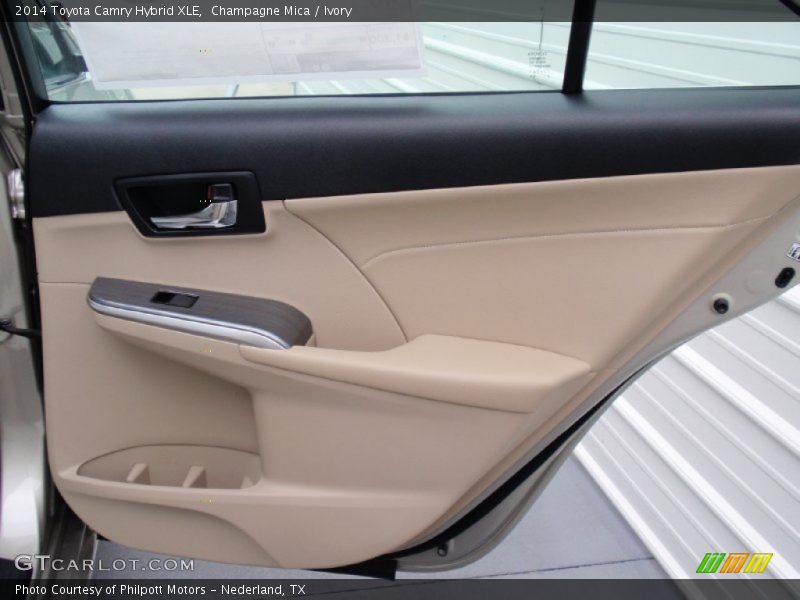 Champagne Mica / Ivory 2014 Toyota Camry Hybrid XLE
