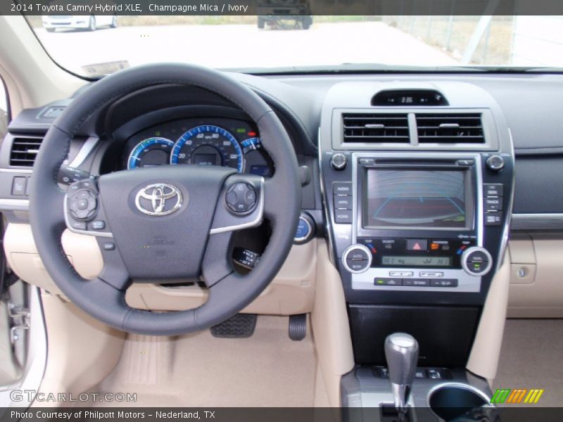 Champagne Mica / Ivory 2014 Toyota Camry Hybrid XLE