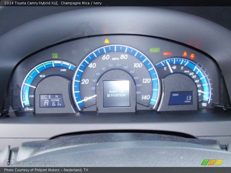 Champagne Mica / Ivory 2014 Toyota Camry Hybrid XLE