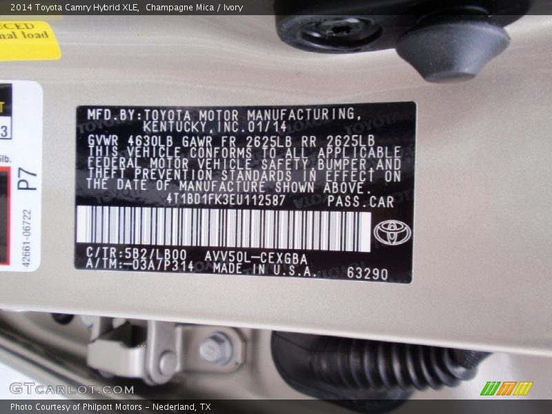 Champagne Mica / Ivory 2014 Toyota Camry Hybrid XLE