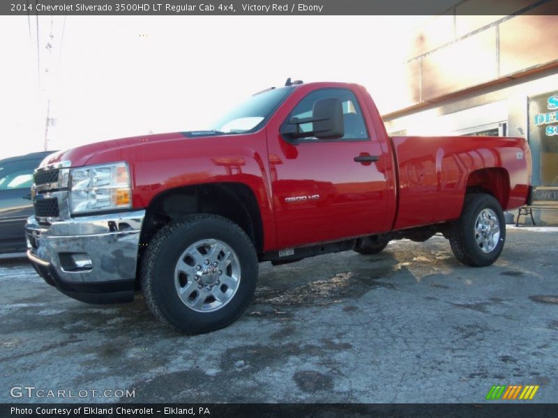 Victory Red / Ebony 2014 Chevrolet Silverado 3500HD LT Regular Cab 4x4