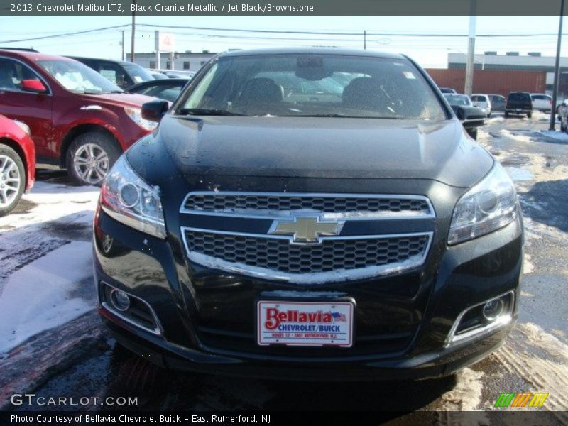 Black Granite Metallic / Jet Black/Brownstone 2013 Chevrolet Malibu LTZ