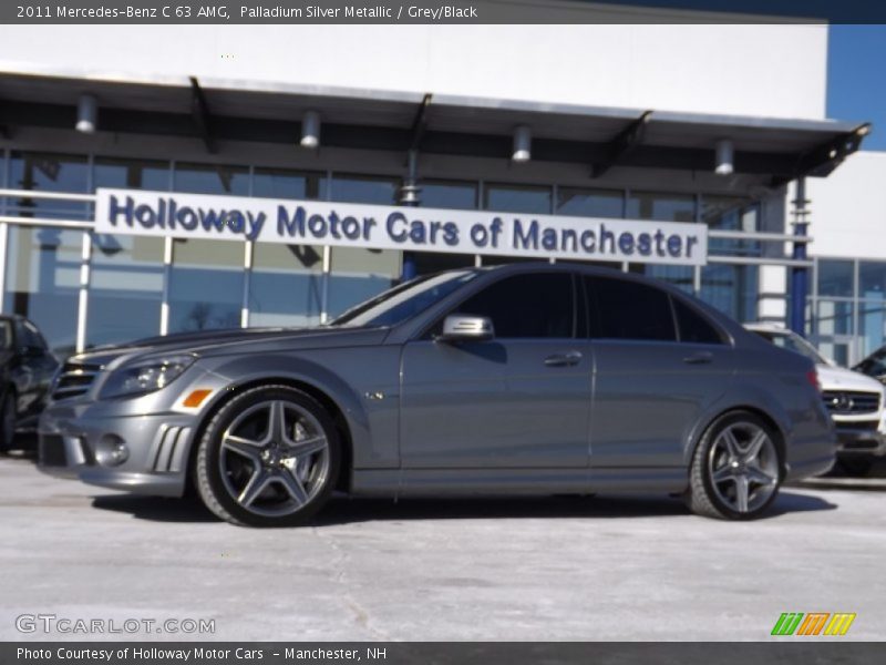 Palladium Silver Metallic / Grey/Black 2011 Mercedes-Benz C 63 AMG
