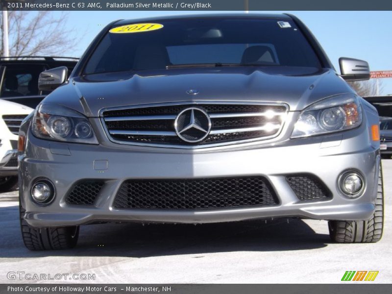 Palladium Silver Metallic / Grey/Black 2011 Mercedes-Benz C 63 AMG