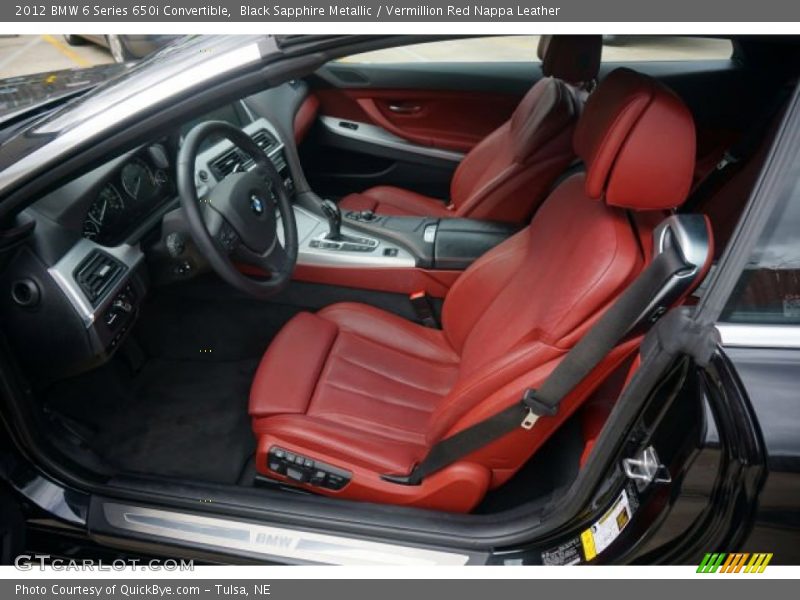  2012 6 Series 650i Convertible Vermillion Red Nappa Leather Interior