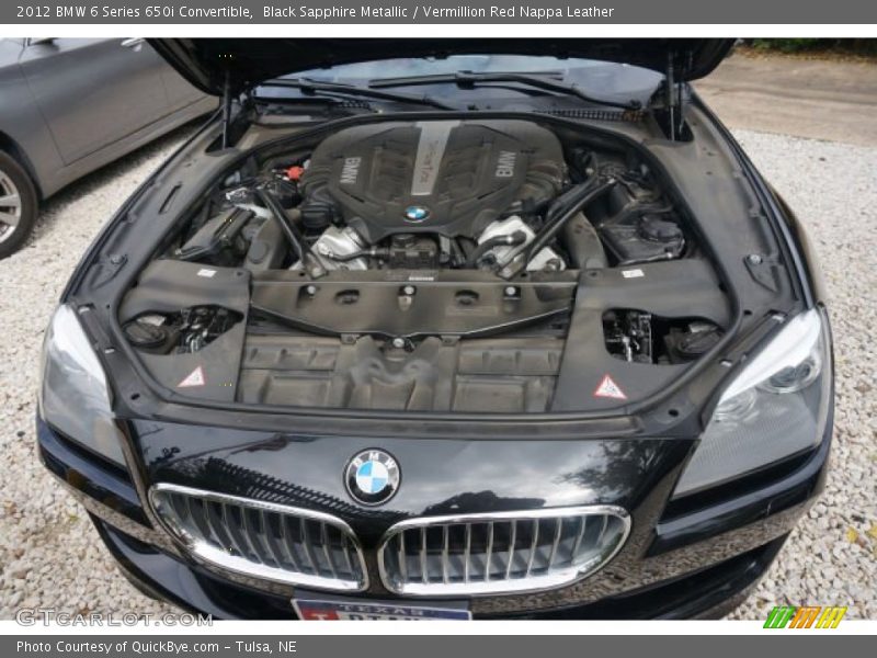 Black Sapphire Metallic / Vermillion Red Nappa Leather 2012 BMW 6 Series 650i Convertible