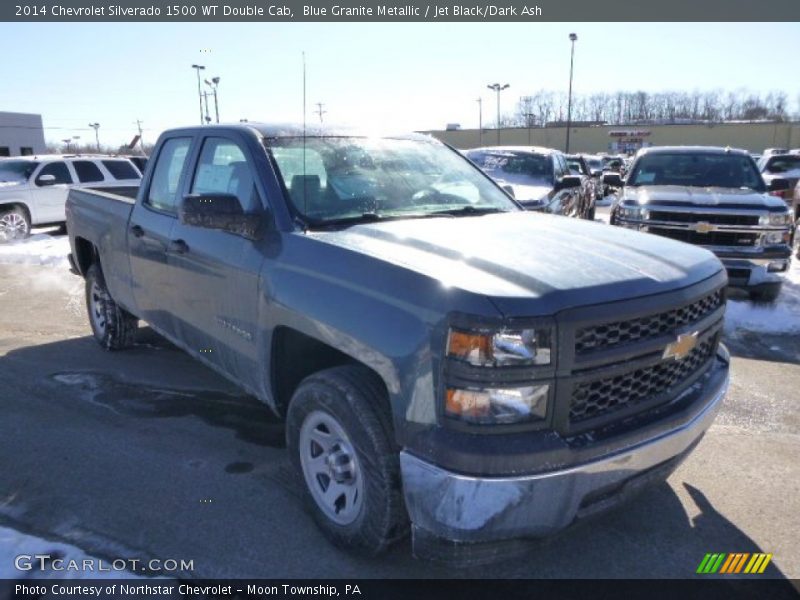 Blue Granite Metallic / Jet Black/Dark Ash 2014 Chevrolet Silverado 1500 WT Double Cab