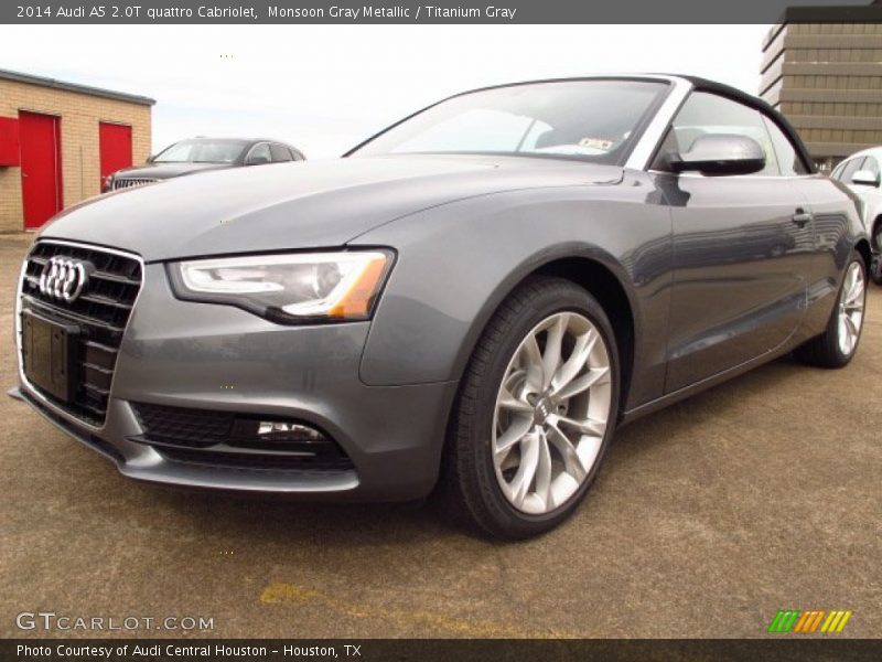 Monsoon Gray Metallic / Titanium Gray 2014 Audi A5 2.0T quattro Cabriolet