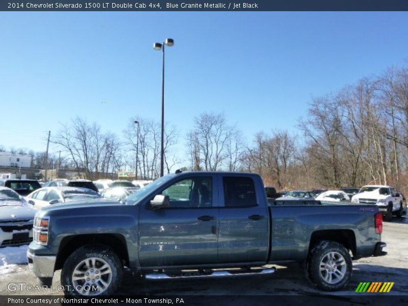 Blue Granite Metallic / Jet Black 2014 Chevrolet Silverado 1500 LT Double Cab 4x4