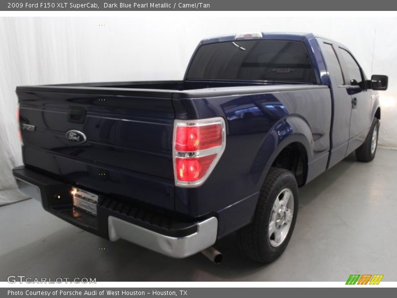 Dark Blue Pearl Metallic / Camel/Tan 2009 Ford F150 XLT SuperCab