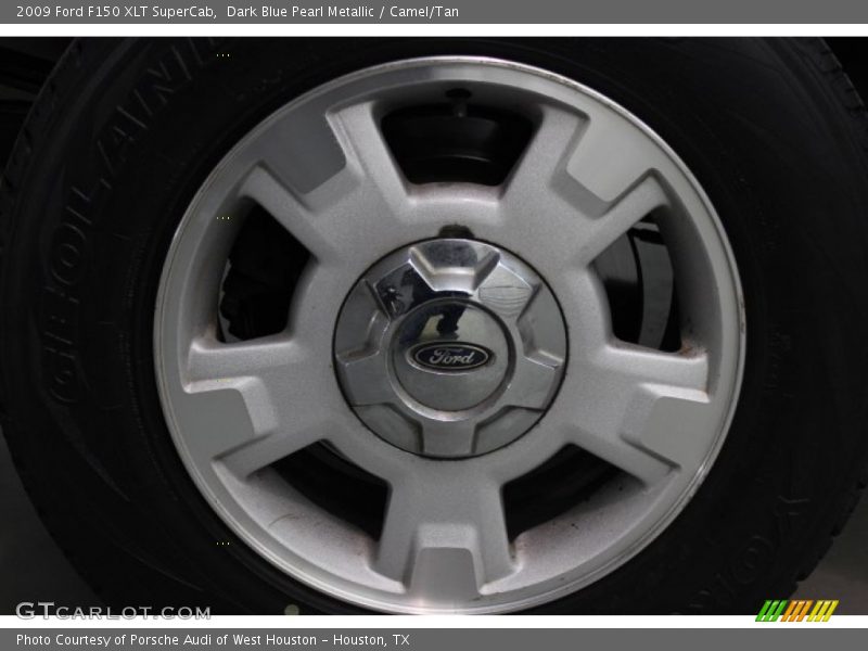 Dark Blue Pearl Metallic / Camel/Tan 2009 Ford F150 XLT SuperCab