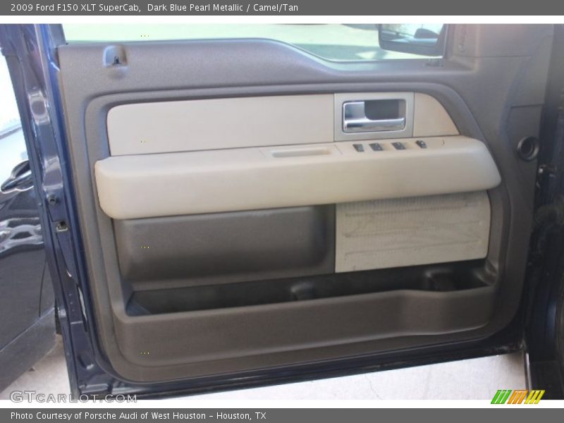 Dark Blue Pearl Metallic / Camel/Tan 2009 Ford F150 XLT SuperCab