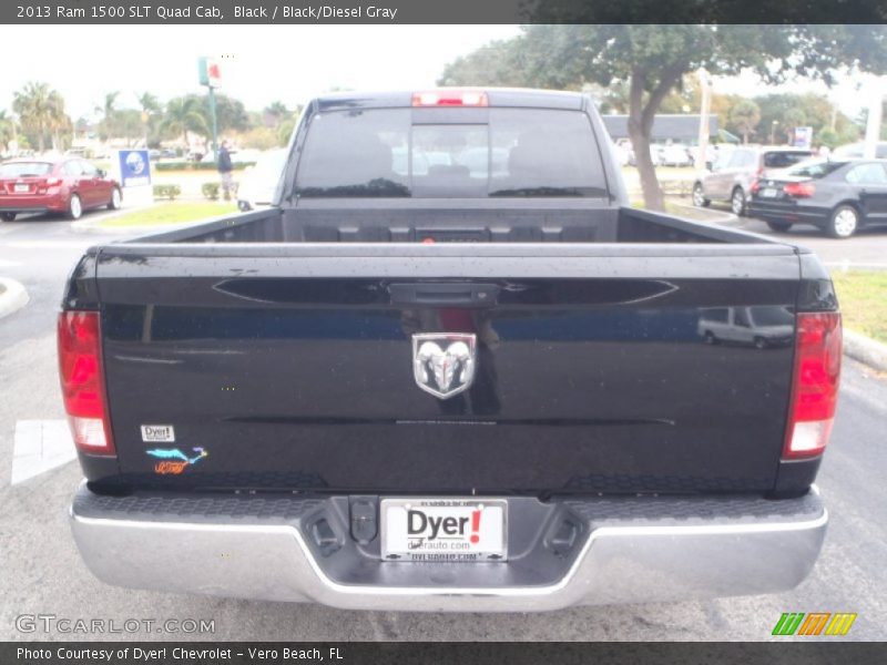 Black / Black/Diesel Gray 2013 Ram 1500 SLT Quad Cab