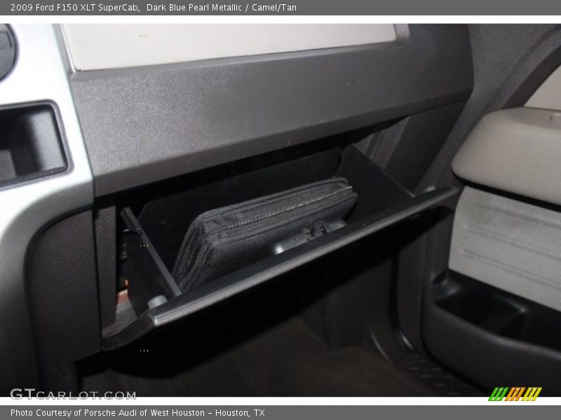 Dark Blue Pearl Metallic / Camel/Tan 2009 Ford F150 XLT SuperCab