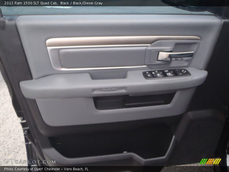 Black / Black/Diesel Gray 2013 Ram 1500 SLT Quad Cab