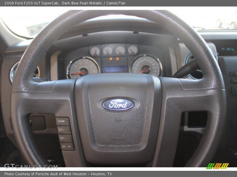 Dark Blue Pearl Metallic / Camel/Tan 2009 Ford F150 XLT SuperCab