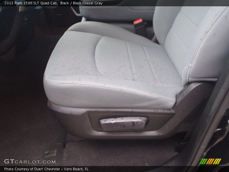 Black / Black/Diesel Gray 2013 Ram 1500 SLT Quad Cab