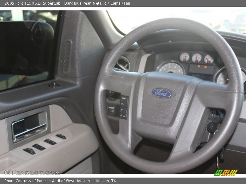 Dark Blue Pearl Metallic / Camel/Tan 2009 Ford F150 XLT SuperCab