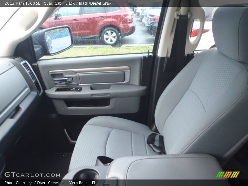 Black / Black/Diesel Gray 2013 Ram 1500 SLT Quad Cab