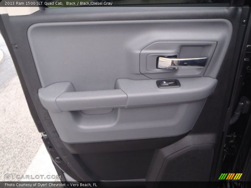Black / Black/Diesel Gray 2013 Ram 1500 SLT Quad Cab