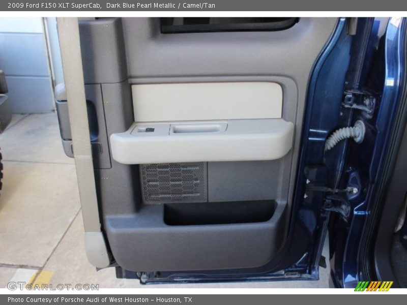 Dark Blue Pearl Metallic / Camel/Tan 2009 Ford F150 XLT SuperCab