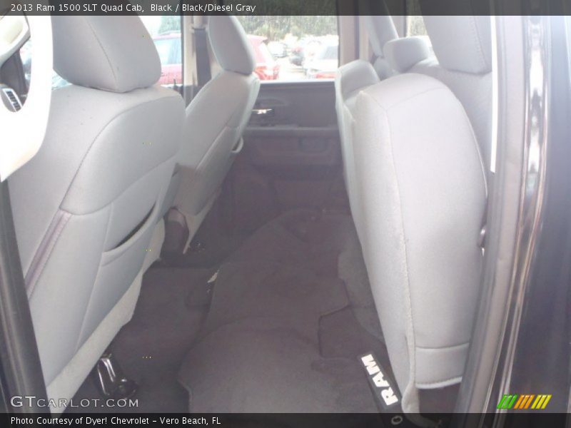 Black / Black/Diesel Gray 2013 Ram 1500 SLT Quad Cab