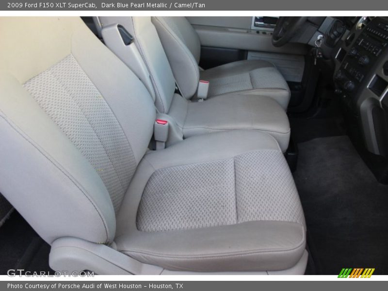 Dark Blue Pearl Metallic / Camel/Tan 2009 Ford F150 XLT SuperCab