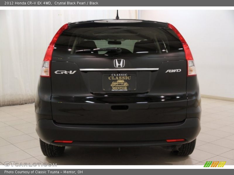 Crystal Black Pearl / Black 2012 Honda CR-V EX 4WD