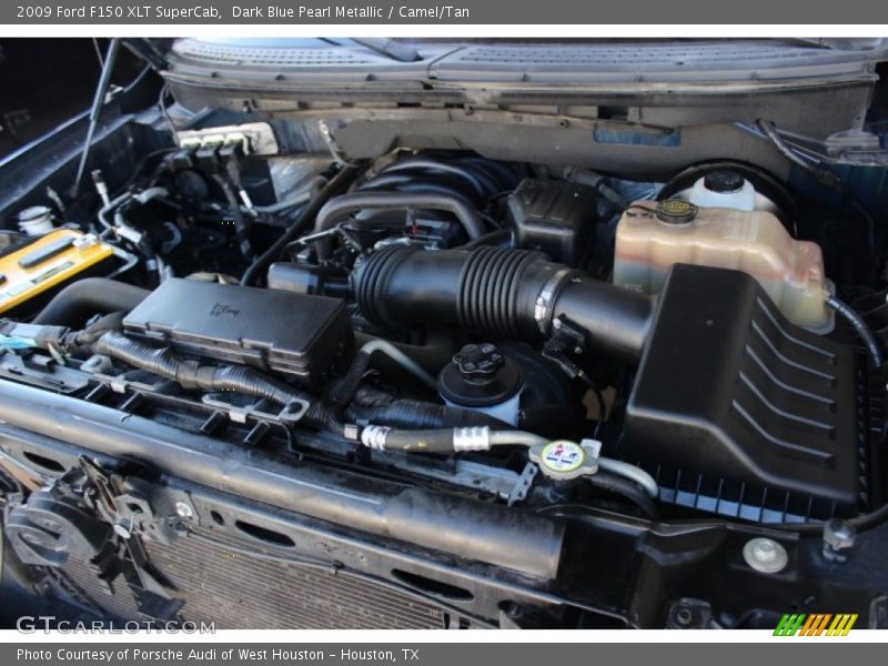 Dark Blue Pearl Metallic / Camel/Tan 2009 Ford F150 XLT SuperCab