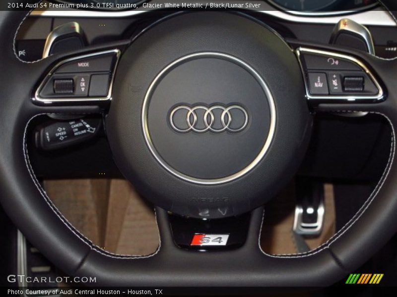 Glacier White Metallic / Black/Lunar Silver 2014 Audi S4 Premium plus 3.0 TFSI quattro