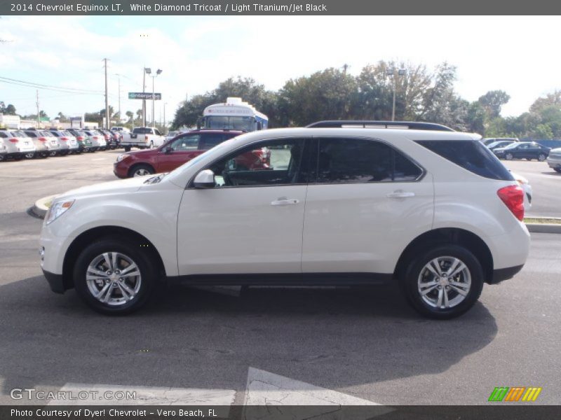 White Diamond Tricoat / Light Titanium/Jet Black 2014 Chevrolet Equinox LT
