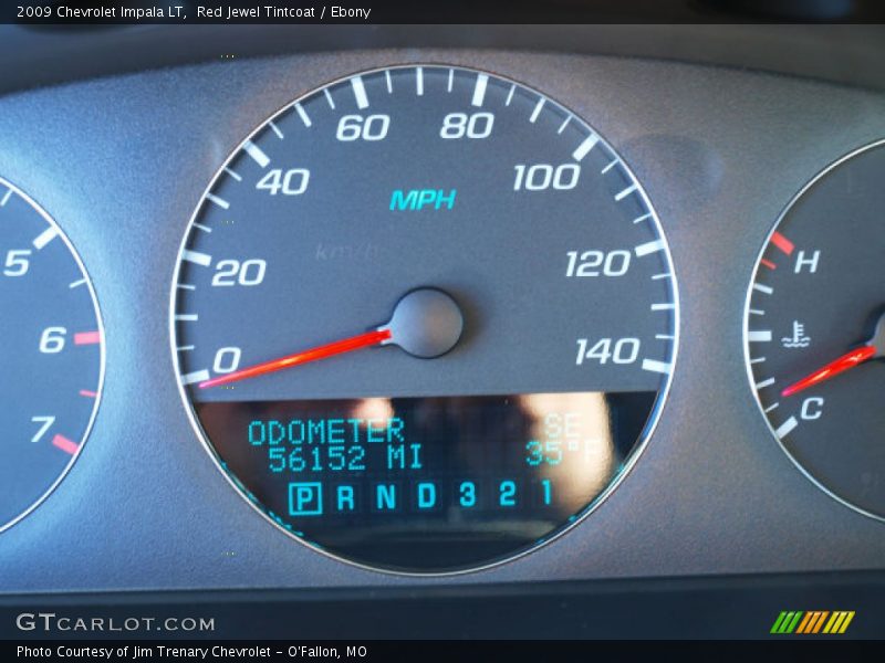 Red Jewel Tintcoat / Ebony 2009 Chevrolet Impala LT
