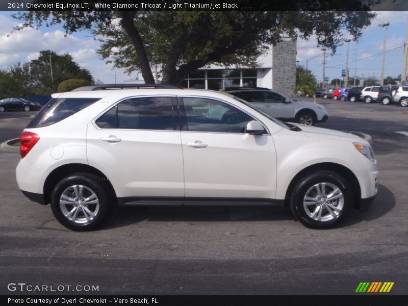 White Diamond Tricoat / Light Titanium/Jet Black 2014 Chevrolet Equinox LT