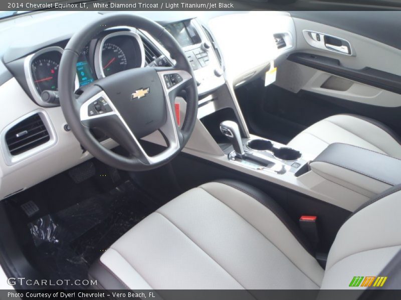 White Diamond Tricoat / Light Titanium/Jet Black 2014 Chevrolet Equinox LT