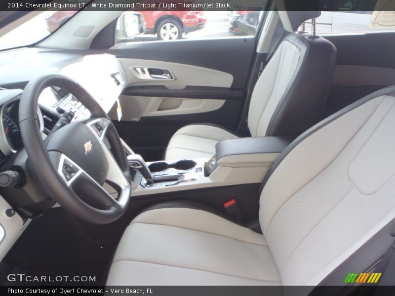 White Diamond Tricoat / Light Titanium/Jet Black 2014 Chevrolet Equinox LT