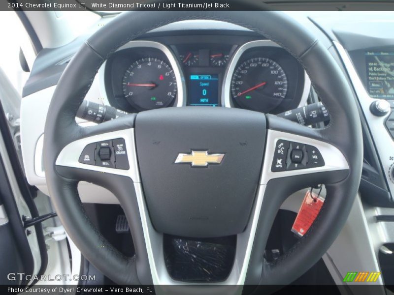 White Diamond Tricoat / Light Titanium/Jet Black 2014 Chevrolet Equinox LT